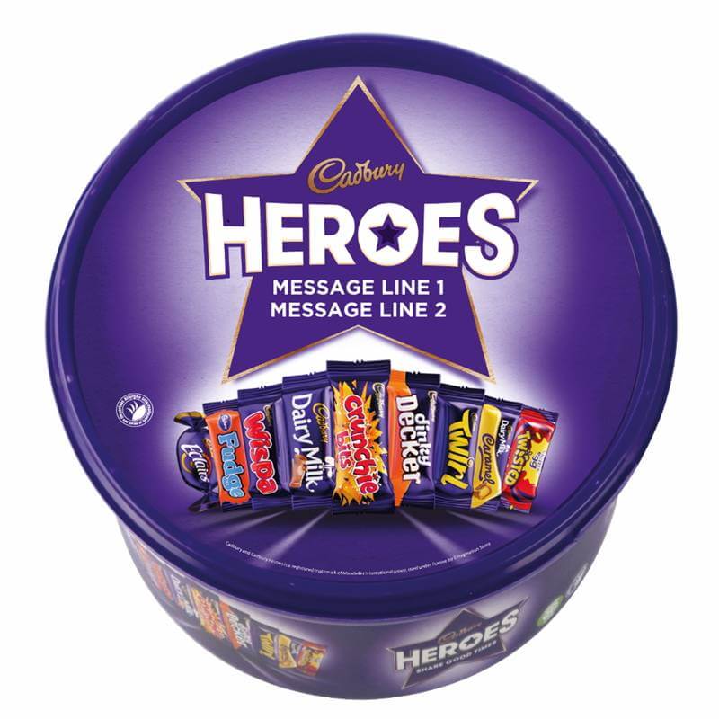 Personalised Cadbury Heroes Tub 580g