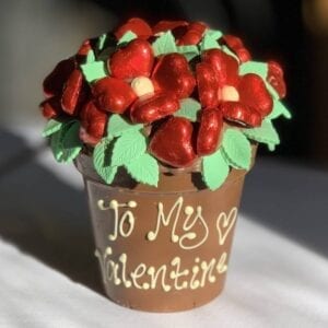 Personalised Red Chocolate Smash Flower Pot