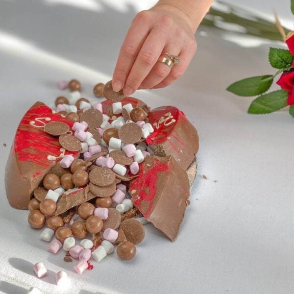 Personalised Red Chocolate Smash Heart