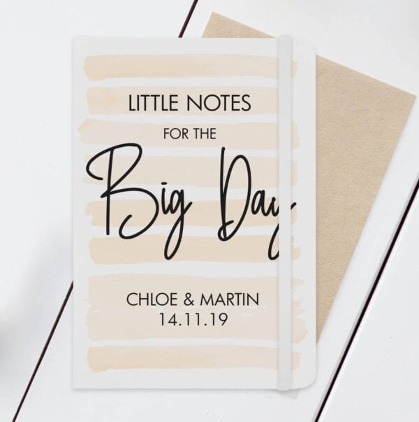 Personalised Little Notes For The Big Day A5 White Notebook