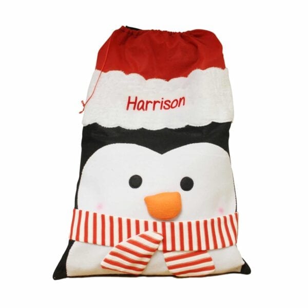 Personalised Penguin Plush Sack