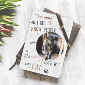 Personalised I Love My Cat Photo Upload Notebook