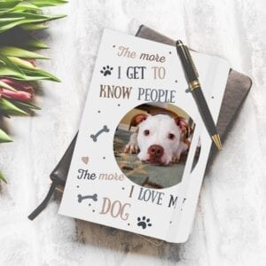 Personalised I Love My Dog Photo Upload Notebook