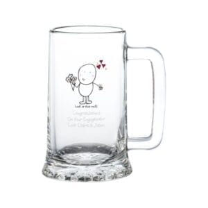 Personalised Happy Father’s Day Glass Pint Stern Tankard