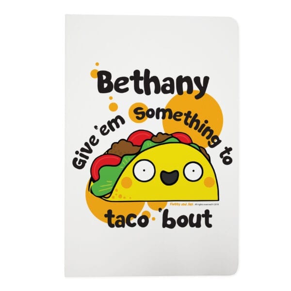 Personalised Taco White Notebook