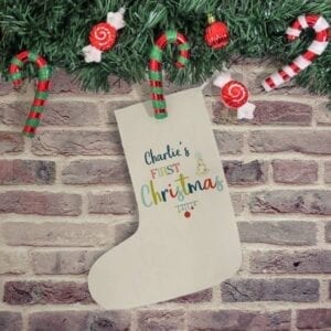 Personalised My First Christmas Stocking