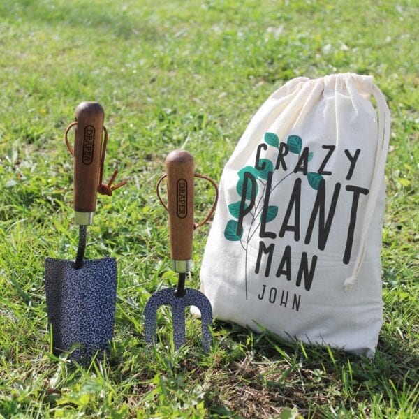 Personalised Crazy Plant Man Garden Tool Set