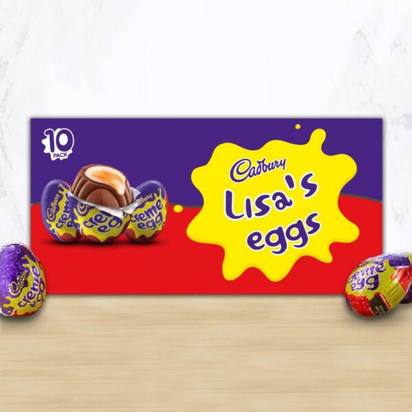 Personalised Cadbury Creme Eggs Box x 10