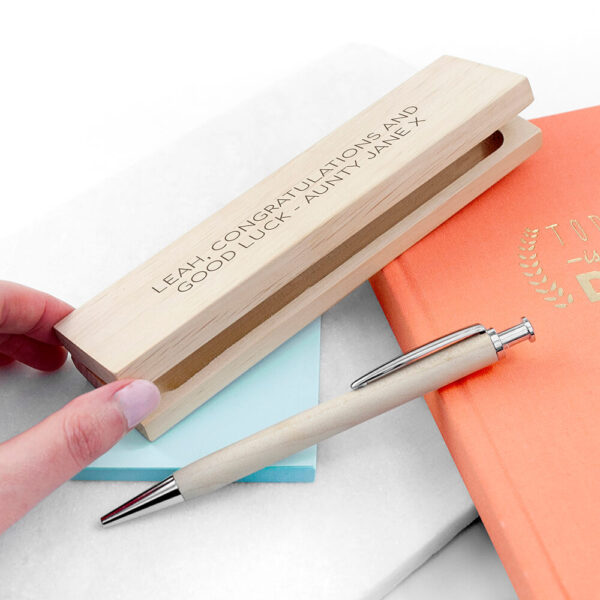 Personalised Any Message Wooden Pen Set