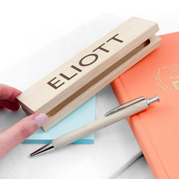 Personalised Any Name Wooden Pen Set