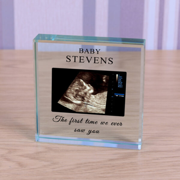 Personalised Glass Photo Frame – Baby Scan