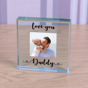 Personalised Glass Photo Frame – Love You Dad/Daddy