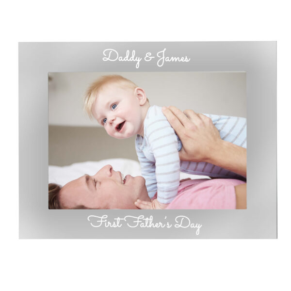 Personalised Any Message 5×7 Silver Photo Frame