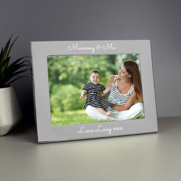 Personalised Any Message 5×7 Silver Photo Frame