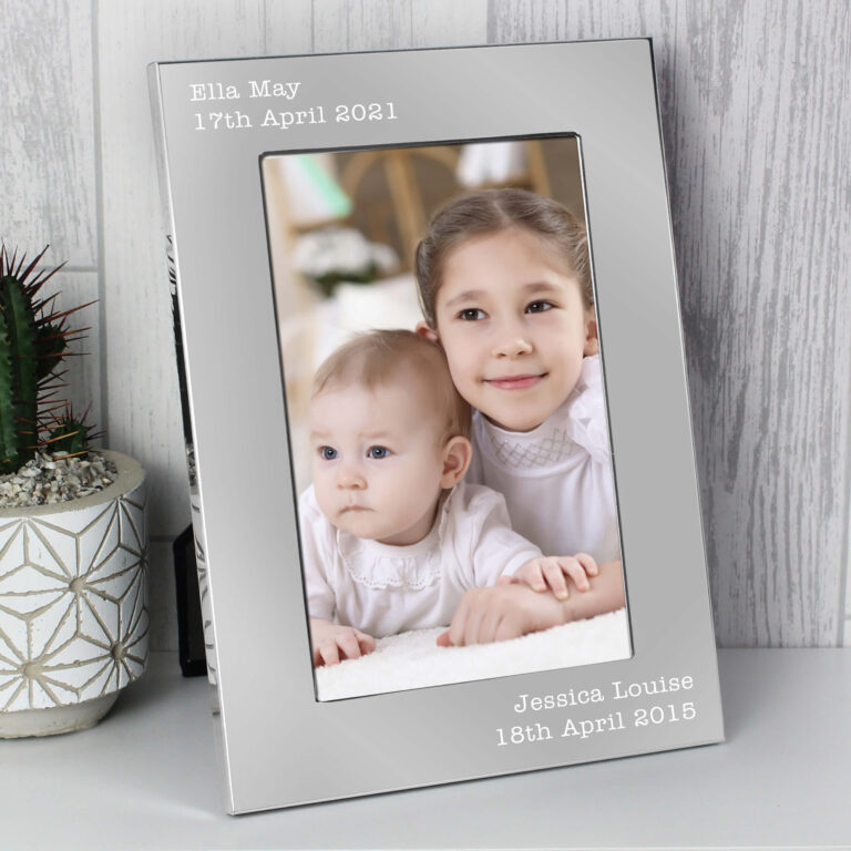 Personalised Portrait 7×5 Silver Photo Frame