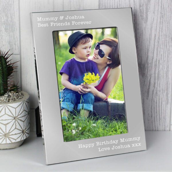Personalised Portrait 7×5 Silver Photo Frame