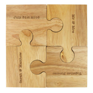 Personalised Any Message Jigsaw Coasters