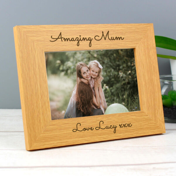 Personalised Any Message 6×4 Wooden Photo Frame