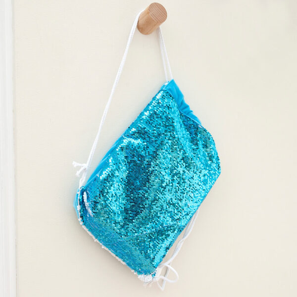 Personalised Secret Message Sequin Bag – Blue