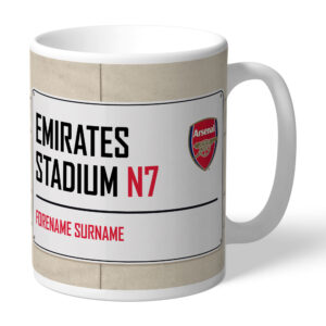 Personalised Arsenal FC Street Sign Mug