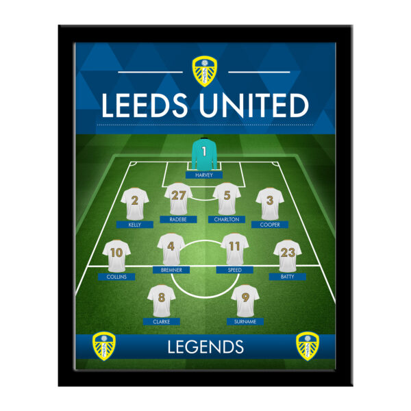 Personalised Leeds United FC Legends Framed Print