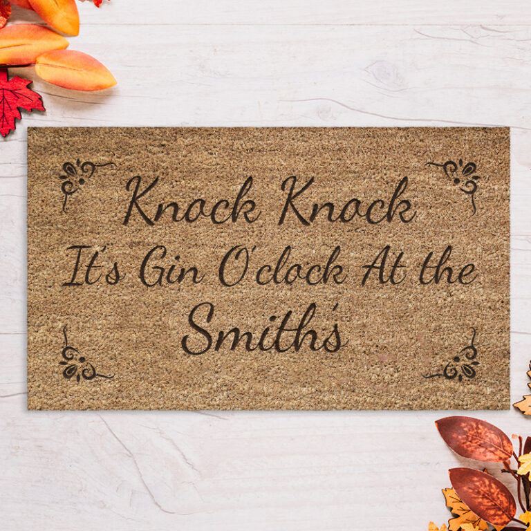 Personalised Door Mat – Gin O’Clock