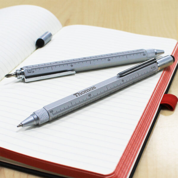 Personalised Silver Multi Function Pen