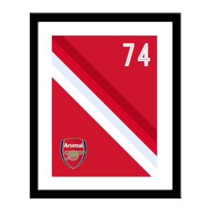 Personalised Arsenal FC Stripe Print