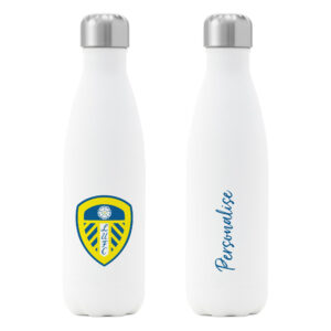 Personalised Leeds United FC Insulated Water Bottle – White