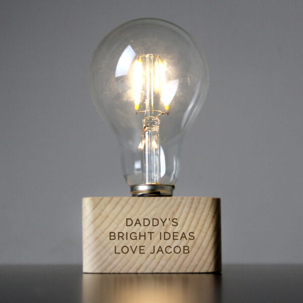 Personalised LED Bulb Table Lamp – Any Message