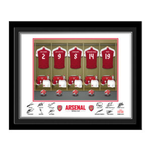 Personalised Arsenal FC Dressing Room Framed Photo