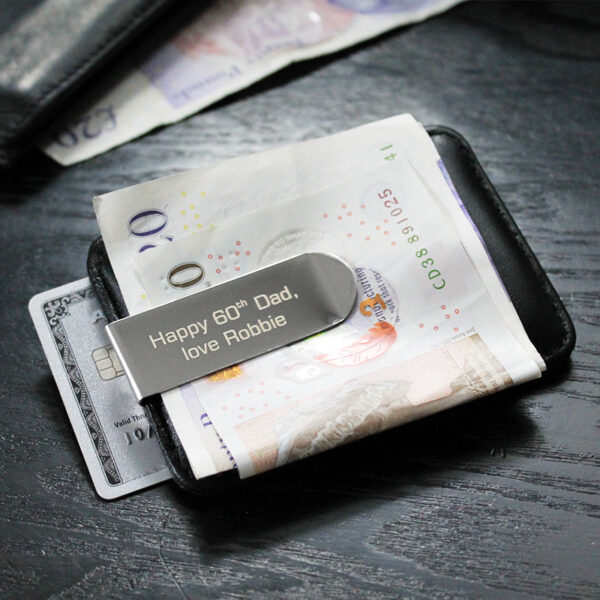 Personalised Money Clip & Credit Card Holder