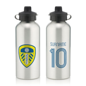 Personalised Leeds United FC Retro Shirt Water Bottle