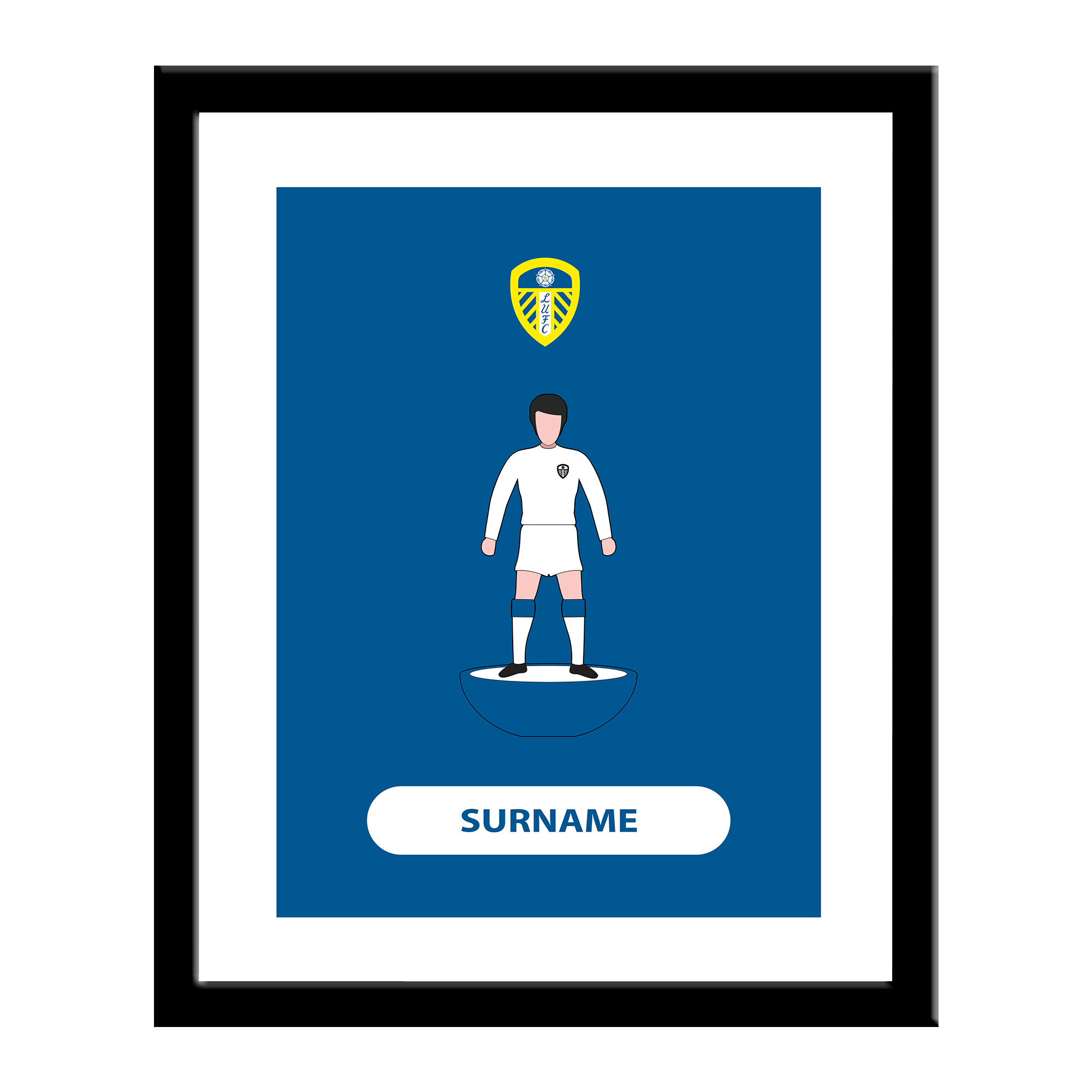 Personalised Leeds United FC Player Figure Print