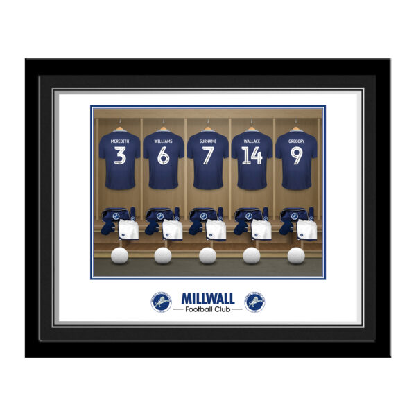 Personalised Millwall FC Dressing Room Photo Framed