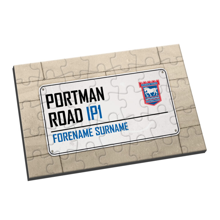 Personalised Ipswich Town FC Street Sign Jigsaw