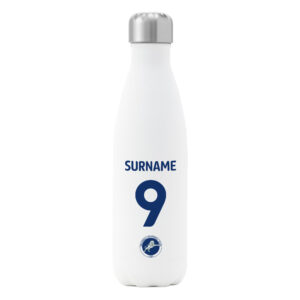 Personalised Millwall FC Shirt Insulated Water Bottle – White