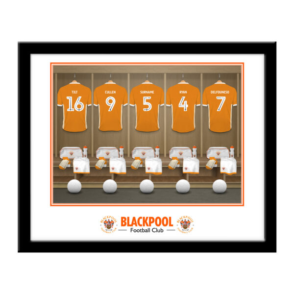 Personalised Blackpool FC Dressing Room Framed Print