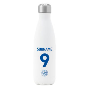 Personalised QPR FC Shirt Insulated Water Bottle – White