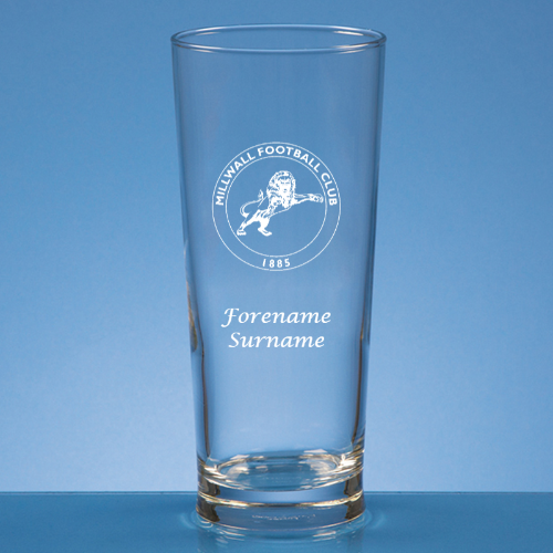 Personalised Millwall FC Beer Glass