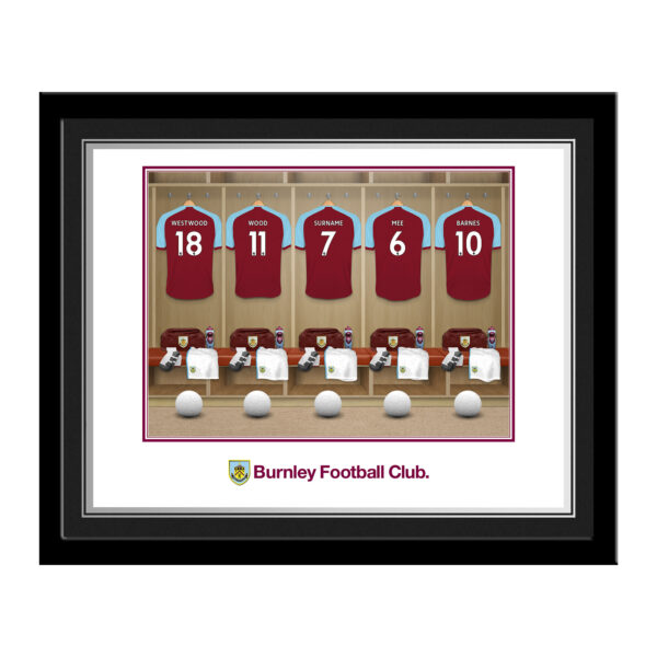 Personalised Burnley FC Dressing Room Framed Photo