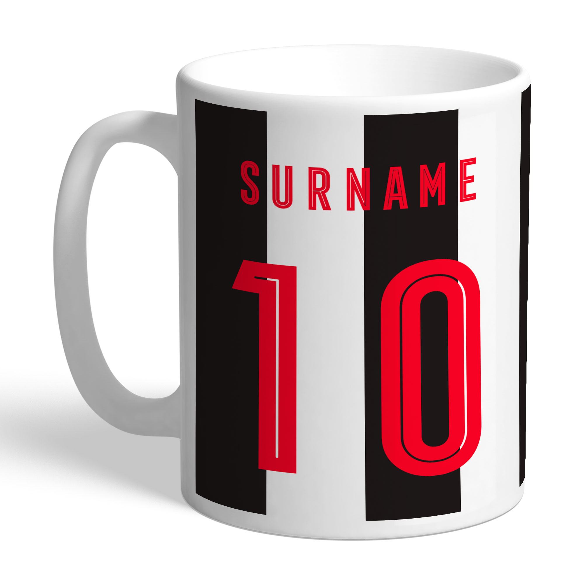 Personalised Newcastle United FC Retro Shirt Mug