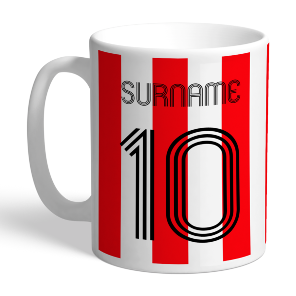 Personalised Sunderland FC Retro Shirt Mug