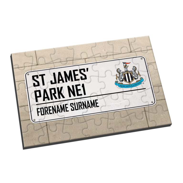 Personalised Newcastle United FC Street Sign Jigsaw