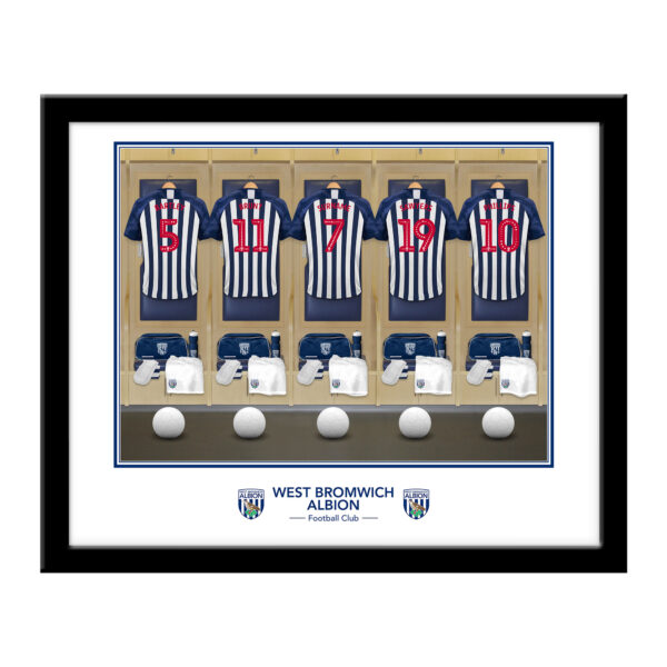 Personalised West Brom FC Dressing Room Framed Print