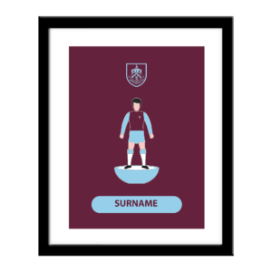 Personalised Burnley FC Player Figure Print
