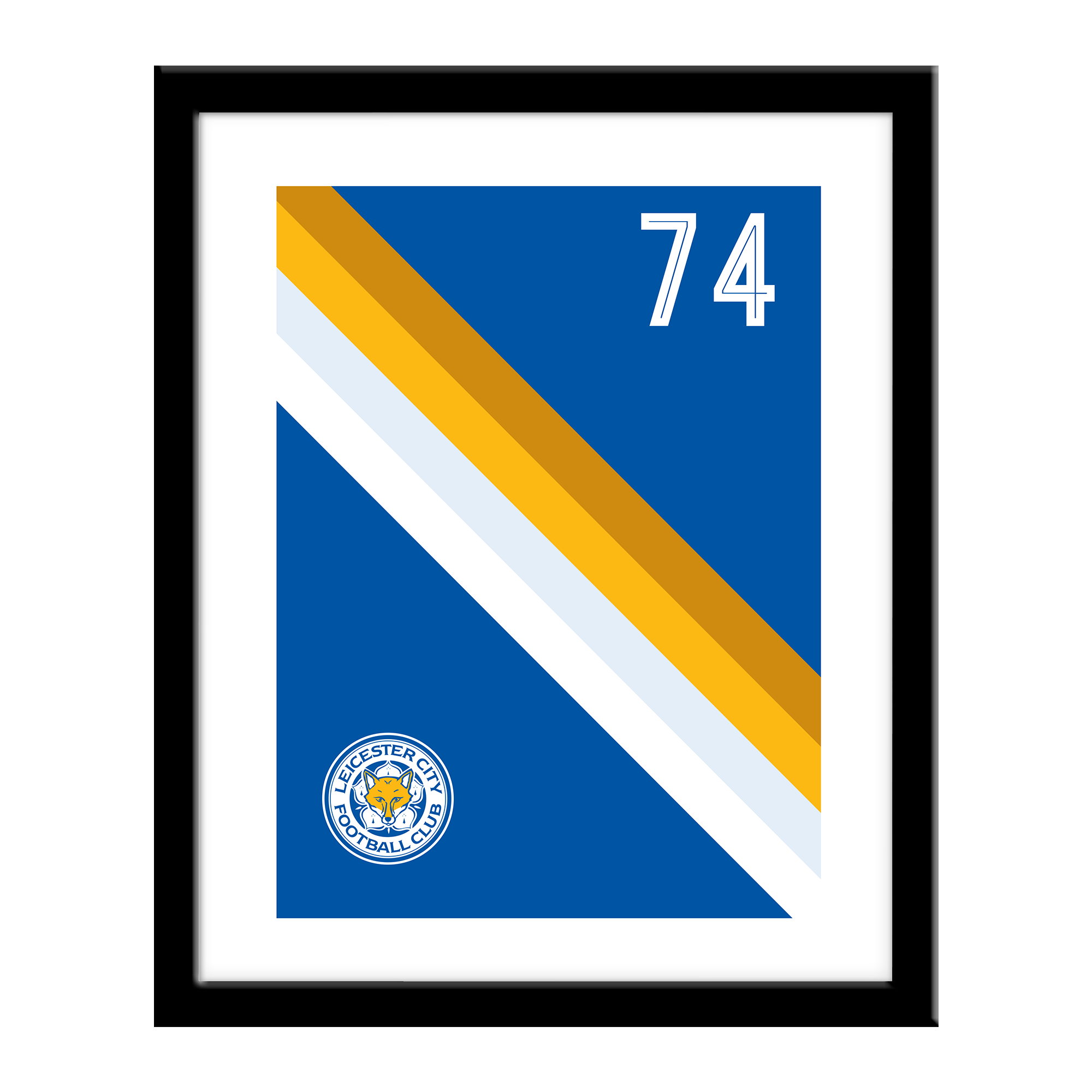 Personalised Leicester City FC Stripe Print