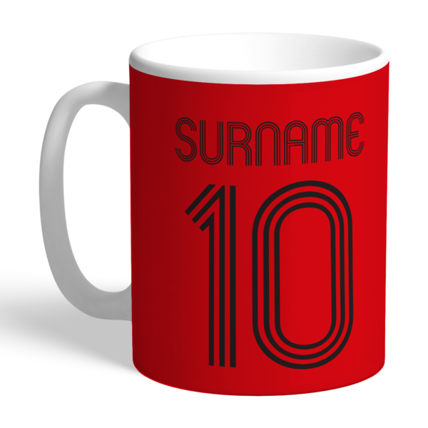 Personalised Manchester United FC Retro Shirt Mug