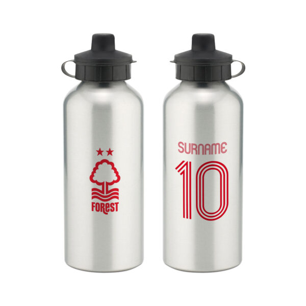 Personalised Nottingham Forest FC Retro Shirt Water Bottle