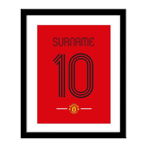 Personalised Manchester United FC Retro Shirt Print